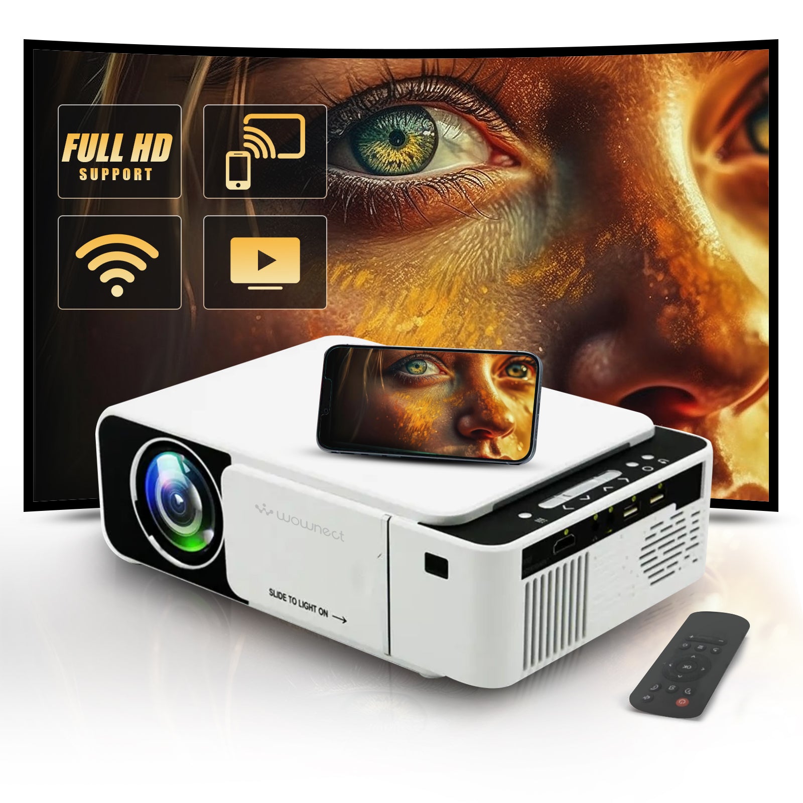 Shop Home LED Projector 1080p T5 Sync Full HD Home Theater Cinema – Wownect