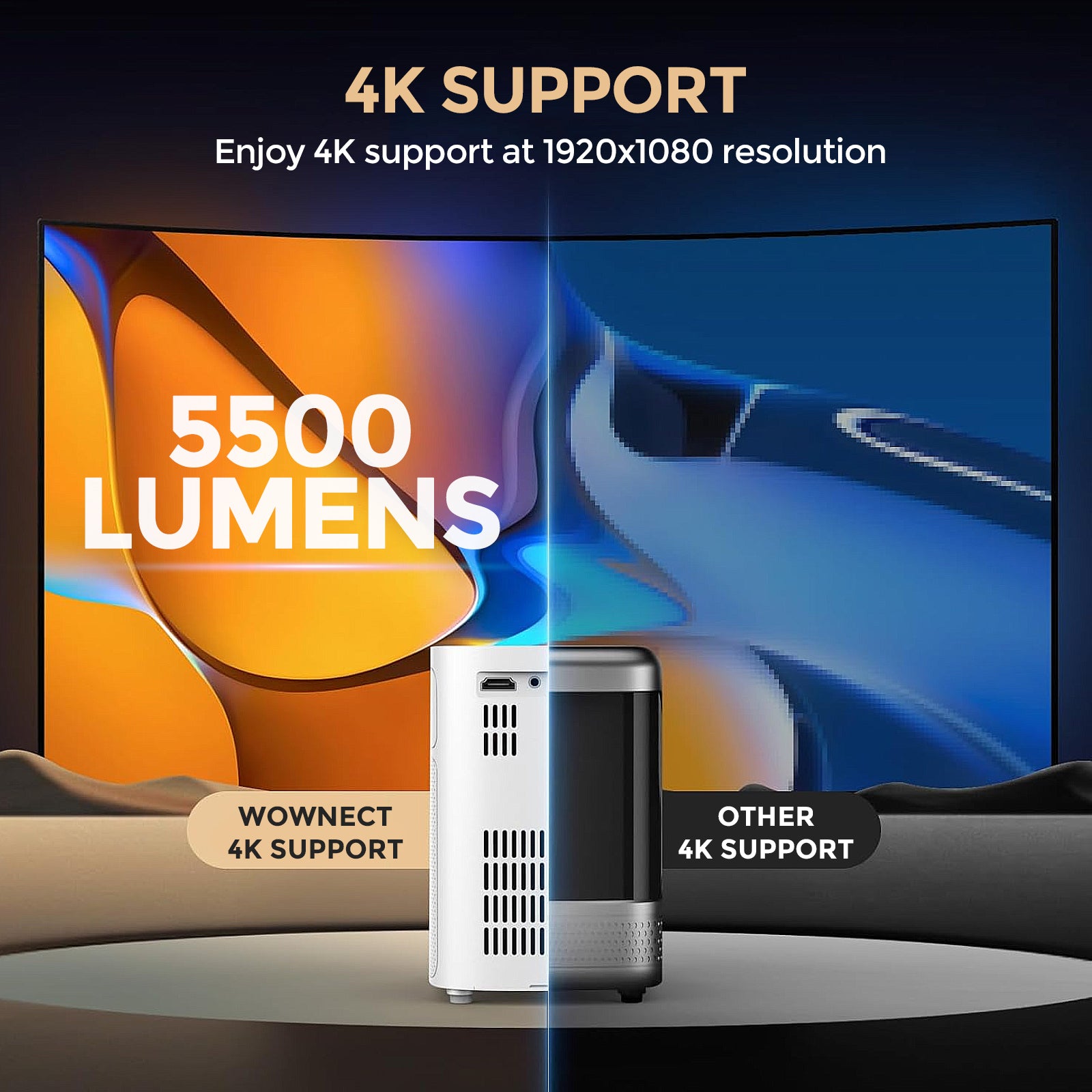 MINI SMART PROJECTOR 本体 Amazon.com: Smart Mini Projector - 4K with WiFi 6